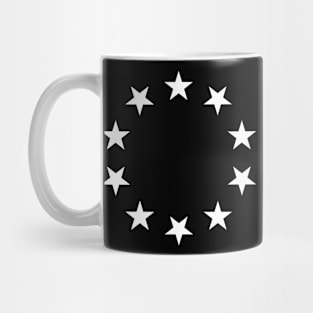 White Stars in a Circle Mug